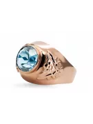 Ring Aquamarine Original Vintage 14K Rose Gold Vintage craft vrc078r